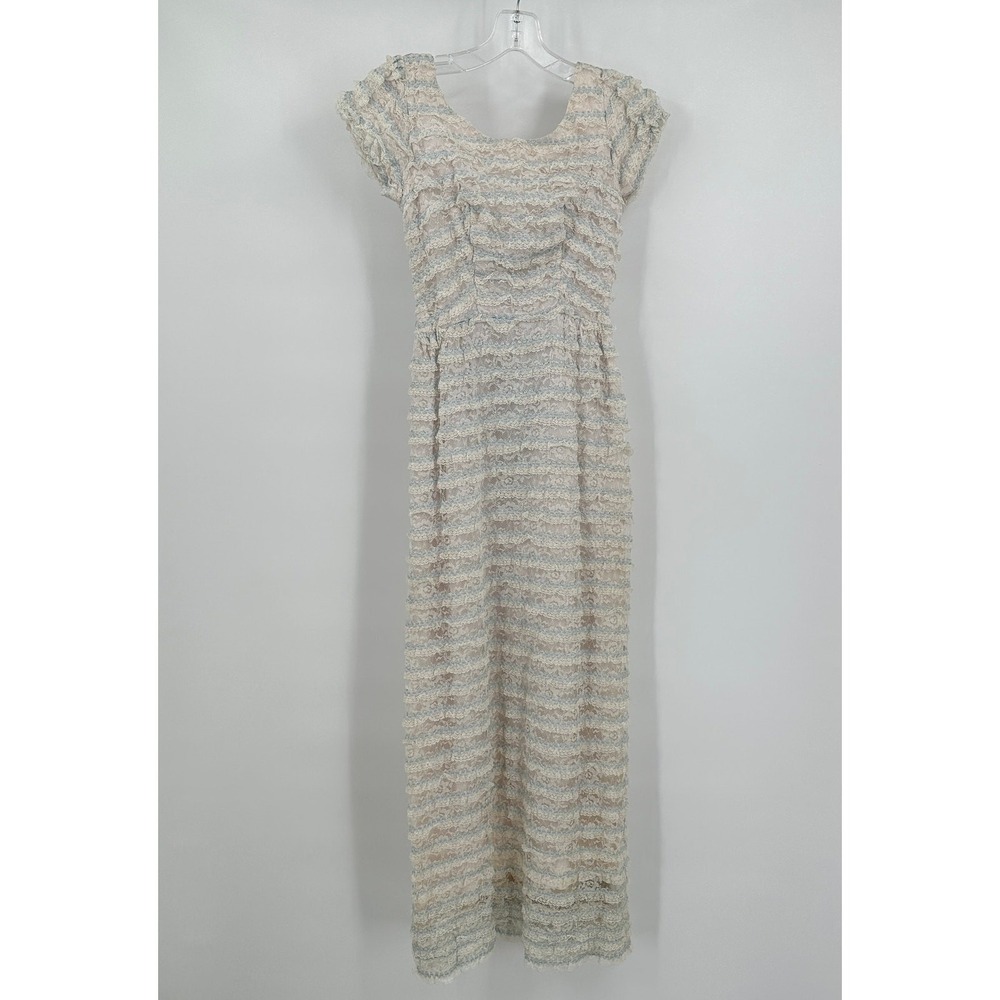 Sylvia Ann Womens Vintage 70s Cottagecore Maxi Dress Size S Romantic Ethereal